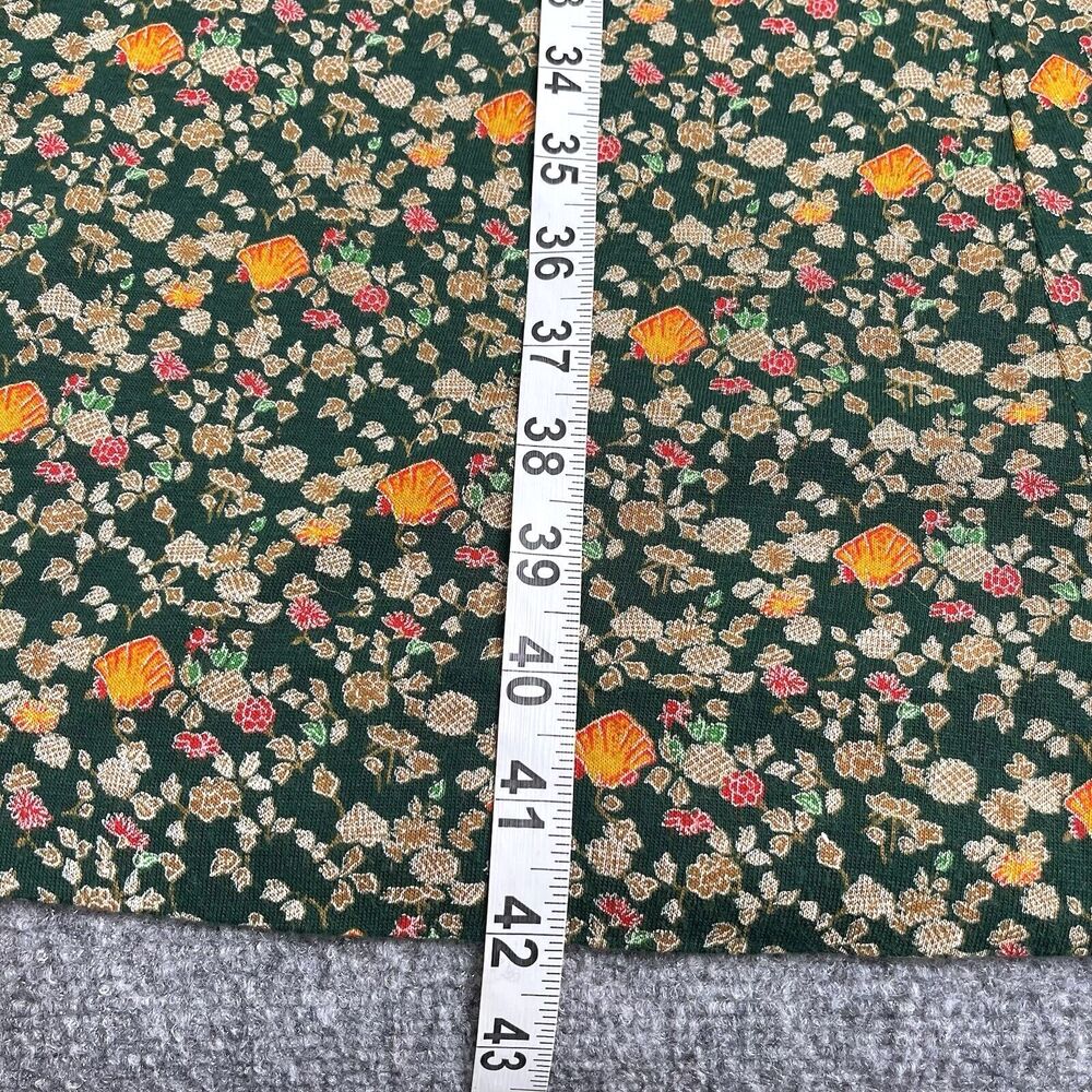 Diane Von Furstenberg Vintage Saks Fifth Avenue Knit Dress Size 8 Green Floral - Picture 16 of 16